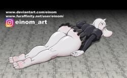ass ass barefoot big_ass big_butt closed_eyes einom face_down faint fainted feet goat knocked_out lying lying_down lying_on_stomach miniskirt no_panties no_shoes on_front on_stomach skirt small_skirt tagme toriel unconscious undertale undertale_(series)