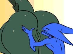 2015 alien ambiguous_gender amphibian animated anus ass ass_grab big_ass boris_(theboris) borisalien butt butt_grab closed_eyes color cunnilingus diplocaulus dripping duo female frame_by_frame genital_fluids genitals hand_on_ass hand_on_butt humanoid larger_female licking male male/female nectrid open_mouth oral presenting presenting_hindquarters pussy pussy_juice reptile scalie sex short_playtime size_difference theboris tongue tongue_out vaginal_penetration xenomorph