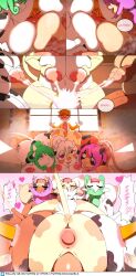 3girls big_breasts breast_smother breast_squeeze cattle conker conker's_bad_fur_day daisy_(conker's_bad_fur_day) in_a_row lactation marta_(conker's_bad_fur_day) olive_(conker's_bad_fur_day) rareware squirrel squirrel_humanoid tagme vaginal_penetration zaviel