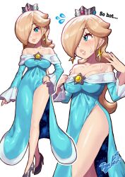 blonde_hair blue_eyes breasts female female_only mario_(series) nintendo princess_rosalina solo super_mario_galaxy yamino_ekakinin