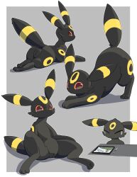 absurd_res eeveelution female feral generation_2_pokemon genitals hi_res maoegou nintendo pokemon pokemon_(species) pussy solo umbreon