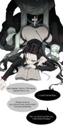 aeng-du_(limbus_company) demon_girl limbus_company priest project_moon reading spank_marks