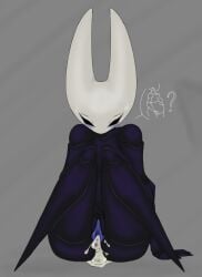 anthro arachnid arthropod ass big_butt biped black_body blush blush_lines bodily_fluids cum cum_drip cum_dripping_out_of_pussy cum_from_pussy cum_in_pussy cum_inside cum_pooling dripping female genital_fluids genitals hollow_knight hornet hornet_(hollow_knight) hymenopteran impregnation_risk insects jizzus looking_down looking_tired pregnancy_risk pussy segmented_body simple_background sitting sitting_on_ground solo spider spread_pussy spreading sweat sweatdrop team_cherry vespid wasp white_body wide_hips worried