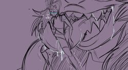 cunnilingus duo female fusion gem gem_(species) gem_fusion giantess humanoid manlyshark oral pearl_(steven_universe) sex size_difference steven_universe sugilite_(steven_universe) tongue vaginal_penetration yuri