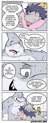 anthro blush comic duo english_text fish forced hippopotamus male mammal marine multiple_males oral overweight penis shark text wanikami yaoi