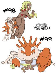 1girls 2015 ambiguous_gender anal anal_sex anus arthropod barefoot blonde_hair bra breasts brown_eyes clothing crab crustacean cum cum_in_pussy cum_inside duo erection female feral from_behind hair human human_feet interspecies josemalvado josemalvado_pokemon_series kingler krabby looking_back looking_down lying male mammal marine nintendo nipples npc_trainer nude open_mouth panties penetration penis plain_background pokemon pokemon_xy pokephilia pussy sex smile straight swimmer_(pokemon) swimmer_(pokemon_xy) tongue tongue_out underwear vaginal_penetration video_games white_background