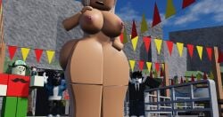 1girls 2025 3d amusement_park areolae ass background_characters big_ass big_breasts blonde_hair breasts carnival completely_nude completely_nude_female day eyes_out_of_frame female female_focus gabbers hand_on_hip hand_on_own_breast mad_games mad_studio nipples no_visible_genitalia nude nude_female open_mouth outdoor_nudity outdoors public public_nudity roblox roblox_avatar roblox_game robloxian short_hair sky solo_focus tan-skinned_female tan_skin teeth teeth_showing thick_thighs thighs