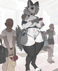 1girls 2026 absurd_res anthro ass beautiful big_ass big_breasts biped blush bodily_fluids breasts bus_stop canid canid_demon canine canis clothed clothing demon demon_girl ear_piercing ears electronics female furry goth goth_girl grey_body grey_fur grey_hair group hair_over_shoulder hand_on_hip hellaverse hellhound helluva_boss hi_res human jingzhou14848 larger_female legwear long_hair looking_at_phone loona_(helluva_boss) male mammal mythological_canine mythological_creature mythology nipple_piercing nipples no_bra outdoors outside panties phone piercing pubes public pussy red_sclera sexy side-tie_panties size_difference smartphone spiked_collar sweat sweatdrop sweating sweaty tail thick_thighs thighhighs two-tone_body two-tone_fur two-tone_tail underwear vivienne_medrano vivziepop white_body white_eyes white_fur wide_hips wolf wolf_girl
