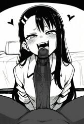 1boy 1girls 2d ai_generated big_cock big_penis blush cock dark-skinned_male dark_skin edit edited erection fellatio female greyscale hair_ornament hairclip hayase_nagatoro heart huge_cock interracial large_cock large_penis licking_penis long_hair looking_at_viewer male male/female massive_cock massive_penis medium_breasts monochrome nude open_mouth oral penis please_don't_bully_me,_nagatoro pov sabamastah school_uniform skin_color_change smile solo_focus straight tan teeth thick_cock thick_penis thighs third-party_edit tongue truffal uncensored vein veins veiny veiny_cock veiny_penis