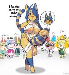 absorption_vore activision after_transformation animal_crossing ankha ankha_(animal_crossing) anthro attribute_theft balls big_balls big_breasts big_penis bodily_fluids breasts cock_transformation coco_bandicoot crash_(series) cum dialogue english_text female fusion futanari genital_fluids genitals guilty_pleasure gynomorph hi_res huge_balls huge_breasts huge_cock humiliating_transformation hyper hyper_balls hyper_genitalia hyper_penis implied_transformation inanimate_transformation intersex intersex/female isabelle_(animal_crossing) masturbation nintendo nude penis pororikin post-transformation sasha_(animal_crossing) speech_bubble text transformation vore werecock