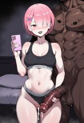 1boy 1boy1girl 1girl1boy 1girls abs after_sex after_vaginal ai_assisted ai_generated black_lips black_nails black_panties blacked blacked_asian blue_eyes blue_hair blush breasts cellphone cheating cleavage clothing_aside cuckold cuckolding cum cum_in_pussy dark-skinned_male dark_skin female fingernails holding holding_phone interracial large_breasts large_penis looking_at_viewer muscular muscular_male nail_polish navel nay_juno netorare ntr panties panties_aside penis phone precum pussy queen_of_spades_symbol ram_(re:zero) re:zero_kara_hajimeru_isekai_seikatsu selfie sexy sexy_pose short_hair smile snowbunny sports_bra stomach straight testicles uncensored underwear very_dark_skin
