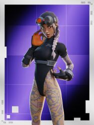 3d artist_name blender blender_cycles elite_jules_(fortnite) fellatio fellatio_gesture female fingerless_gloves fooker fortnite fortnite:_battle_royale gloves goggles goggles_on_forehead goggles_on_head green_eyes highleg jules_(fortnite) leotard leotard_pull looking_at_viewer tattoo tattoo_on_arm tattoo_on_legs tattoos_everywhere white_hair x_redeyes
