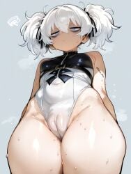 1girls ai_generated big_ass blue_eyes bubble_ass bubble_butt camel_toe cameltoe commission curvy_female curvy_figure dark_souls dungeons_and_dragons elden_ring hand_on_hip leotard lily_buns mage magic_user magical_girl oatmealdood oblivion oc original pale-skinned_female pussy pussy_lips shiny shortstack skin_tight skyrim small_breasts solo_female solo_focus staff the_elder_scrolls thick_ass thick_hips thick_legs thick_thighs tight_clothing tight_fit voluptuous_female white_hair