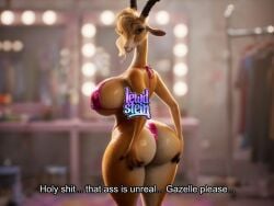 1anthro 1girls 2026 3d 3d_render absurd_res ai_generated anthro anthro_female ass ass_focus ass_grab back_view backstage big_ass big_breasts big_butt bikini bikini_bottom blonde_hair bovid bubble_ass bubble_butt busty busty_female celebrity cervid curly_hair curvaceous curvy_figure dancer dancer_outfit female furry furry_female gazelle gazelle_(zootopia) hair_over_one_eye hand_on_ass hand_on_butt heavy_breasts high_quality high_resolution highleg_panties highres horns hourglass_figure huge_breasts lewdstein lighting long_neck looking_at_viewer looking_back milf monologue oiled oiled_skin perfect_ass perfect_body sequin_dress shiny shiny_skin sideboob slim_waist string_bikini subtitled thick_ass thick_thighs thong_bikini unseen_male voluptuous voluptuous_female wide_hips zootopia zootopia_2
