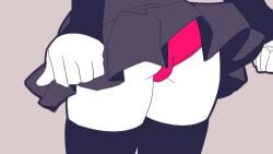 1boy animated bulge bulge_through_clothing femboy flashing gay jumping looping_animation male_focus male_only red_panties solo_male suelix