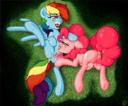 2015 anus blue_fur blush closed_eyes cunnilingus cutie_mark duo earth_pony equine female feral friendship_is_magic fur grass hair hooves horse mammal multicolored_hair my_little_pony open_mouth oral pegasus pink_fur pink_hair pinkie_pie_(mlp) pony pussy pussy_juice rainbow_dash_(mlp) rainbow_hair sex sharpy spread_legs spreading tongue vaginal_penetration wet wings yuri