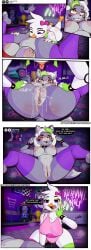absurd_res animatronic anthro avian bird bodily_fluids breasts canid canine canis chicken clitoris close-up cunnilingus duo ejaculation female female/female five_nights_at_freddy's five_nights_at_freddy's:_security_breach freddy_fuckbear's_cathouse_(kevwrite) galliform genital_fluids genitals glamrock_chica_(fnaf) gradient_background green_hair hair hi_res kevwrite licking lying lying_on_ground machine mammal nipple_piercing nipples on_back on_ground oral orgasm orgasm_face phasianid piercing purple_body purple_eyes robot roxanne_wolf_(fnaf) scottgames sex simple_background sound_effects speech_bubble steel_wool_studios text tongue vaginal_fluids vaginal_penetration vaginal_squirting vulva white_body white_hair wolf yellow_eyes