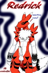 1boy 2015 anthro balls bandai bracelet cum digimon erection erickredfox fur jewelry looking_at_viewer male male_only nude penis redrick redrick_(erickredfox) renamon smile solo