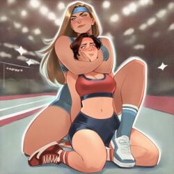 2girls ai_generated aroused aroused_female big_ass big_breasts big_thighs breasts brunnhilde couple curvaceous curvy curvy_figure digital_media_(artwork) duo european_mythology female femdom femsub genderswap genderswap_(mtf) gentle_femdom gym gym_clothes hips horny horny_female hourglass_figure huge_ass huge_breasts huge_thighs large_ass large_breasts large_thighs legs light-skinned_female light_skin lovers marvel marvel_comics mature mature_female mythology norse_mythology peter_parker petra_parker phophopho rule_63 scandinavian_mythology slim_waist spider-man spider-man_(series) story thick thick_hips thick_legs thick_thighs thighs thor_(series) valkyrie valkyrie_(marvel) voluptuous waist wholesome wide_hips wide_thighs workout_clothes yuri
