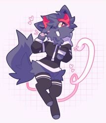 1girls anthro balls edit female furry innocent kuiper_(zestylemonss) no_panties paws penis thighhighs transfem transgender wink zestylemonss