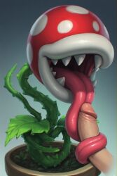 piranha plant from mario (series) by furrypornaddiction