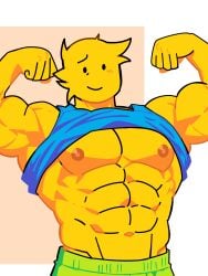 1boy abs bara chokoartz clothing forsaken forsaken_(roblox) gay male male_only muscles muscular muscular_male noob noob_(forsaken) noob_(roblox) solo white_background yaoi