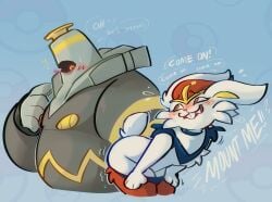 bunny_ears bunny_tail cinderace dirtymfs dusknoir horny horny_female lipbite needy pokemon pokemon_(species) presenting pulling_down_pants