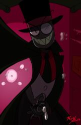 black_body black_hat_(villainous) cartoon_network cartoon_network_studios evil_grin evil_smile grabbing_viewer grin grinning jacking_off male male_only monocle non-human non-human_only pov sharp_teeth submissive_pov suit suit_and_tie tagme taker_pov toony toony_face top_hat villain villainous