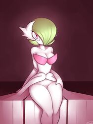 1girls 2015 ass blush breasts dress eyelashes female female_gardevoir female_only gardevoir green_hair hair humanoid light looking_at_viewer mega_evolution mega_gardevoir navel nintendo pink_eyes pokémon_(species) pokemon pokemon_(species) pokemon_rse pussy shadow shiny siden sitting solo video_games