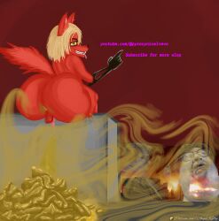 1boy angel_kiitty anthro anthro_only ass ass_bigger_than_head ass_focus asshole balls ballsack big_ass big_butt big_thighs blonde_hair blonde_male bottom_heavy dirty femboy femboy_focus filth filthy fox fox_boy fox_ears fox_humanoid gay hyper_feces hyper_scat kemono kemonomimi male peeing penis pink_anus pink_penis piss_puddle pyrocynical pyrocynical_(fursona) red_body red_fur scat shit_stains shitpile shitting sitting sitting_on_ledge smell smelly smelly_ass solo_male stain stench stench_lines stench_permeated teeth thick_ass thick_eyebrows thick_thighs tongue tongue_out trap urine yellow_eyes