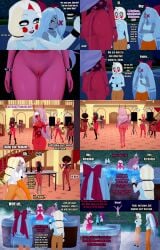 3d apple_(helluva_boss) ass bikini bikini_top bottomless bottomless_female carmilla_carmine charlie_morningstar charlie_morningstar_(hazbin_hotel) cherri_bomb coco_(helluva_boss) comic delia_ketchum_(pokemon) demon demon_tail dialogue emberlynn_pinkle female hazbin_hotel helluva_boss human jacuzzi jessie_(pokemon) kiki_(helluva_boss) koikatsu martha_(helluva_boss) mayberry_(helluva_boss) milky_(helluva_boss) mrs._mayberry_(helluva_boss) orange_jumpsuit parody party pokemon pussy retropunch sallie_may_(helluva_boss) scene_reference sinner sleeveless_shirt vaggie vaggie_(hazbin_hotel) verosika_mayday verosika_mayday_(helluva_boss) vulva