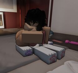 1female 1furry 1male anthro facesitting furry_on_female furry_on_human handjob jerkingoff knot knotted_penis male/female nirvanafan9 roblox roblox_game roblox_studio robloxian straight