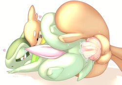 anal axew balls buizel closed_eyes cum cum_drip cum_in_ass cum_inside cum_while_penetrated dripping furry furry_only gay heart knot male nintendo orgasm pcred566 penetration penis plain_background pokemon sex video_games