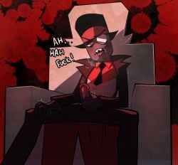 black_hat_(villainous) cartoon_network cartoon_network_studios dialogue huffing jacking_off masturbating masturbation monocle panting penis penis_out sitting suit suit_and_tie tagme top_hat villain villainous