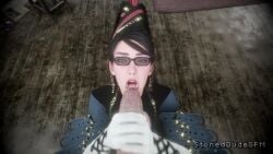 bayonetta bayonetta_(character) big_ass big_breasts double_handjob glasses gloves handjob imminent_cumshot imminent_facial jerking jerking_off open_mouth pov pov_male stoneddude tagme video waiting_for_cum white_gloves