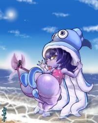 anal anal_sex anus barefoot double_penetration feet female goblin league_of_legends monster_girl nightlydayart pix_(lol) pussy shortstack swimsuit tentacle_sex vaginal_penetration vaginal_penetration yordle