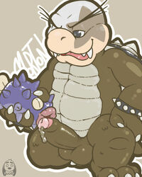 balls koopa koopaling male male_only mario_(series) morton_koopa_jr. nintendo oral penis puggy scalie uncut