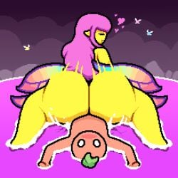 ambiguous_penetration big_ass blush blushing cracked_ground cracks empress empress_of_light faeling_(terraria) fairy female heart huge_ass larger_female looking_back pink_hair red_body red_skin shimmer_(terraria) terraria tomato tomato_(okami_tomato) water wings yellow_body yellow_skin zxtomatofan