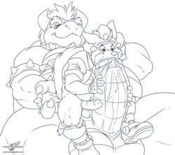 animal_genitalia anthro balls bara big_dom_small_sub big_penis bowser canine chubby claws clothing collar cum cum_in_mouth cum_inside duo erection fellatio forced forced_oral fox fox_mccloud fur gay horn huge_cock male mammal mario_(series) monochrome multiple_boys nintendo nipples nude oral penis plain_background reptile scalie sex shell size_difference smile spikes star_fox wolfblade yaoi