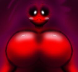 big_breasts blush earthbound giygal giygas giygas_(giygal) looking_at_viewer milf mommy pov pov_eye_contact purple_hair red_skin smiling towering