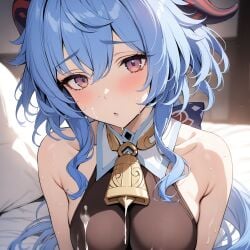 ? ai_generated breasts cum cute ganyu_(genshin_impact) genshin_impact horns ministro