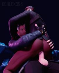 2boys 3d anal big_penis clothed clothed_sex cum cum_in_ass dark-skinned_male dark_skin fortnite gay interracial killian_(fortnite) kohlex light-skinned_male light_skin male_only montague_(fortnite) penis penis_in_ass riding_penis two_tone_hair yaoi