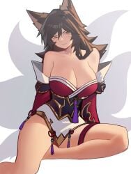 1girls ahri default_ahri distrbeachboy league_of_legends ninra tagme