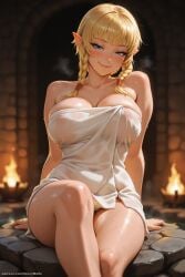 ai_art ai_generated art game_art honeywaifu linkle nsfw thick_women zelda