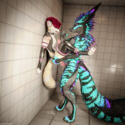 1:1 3d_(artwork) 4k absurd_res against_surface against_wall anal anal_sex animal_genitalia animal_penis anthro anthro_on_anthro anthro_penetrated anthro_penetrating anthro_penetrating_anthro armwear ass balls bathroom bathroom_floor bathroom_sex bathroom_tiles bathroom_wall bdsm_gear bdsm_outfit big_dom_small_sub biped black_body black_clothing black_fur black_latex blender_(artwork) blender_cycles blue_body blue_fur bodily_fluids bondage brown_body brown_fur canid canine canine_genitalia canine_penis canis canis_woof claws clothed clothing collar cuffs_(clothing) cum cum_drip cum_dripping_from_penis cum_in_ass cum_inside cum_on_belly cum_on_body cum_on_chest cum_on_ground cum_on_knot cum_on_penis cumshot depth_of_field digital_media_(artwork) dominant dominant_male dragonplayer dripping duo ejaculation erection eye_contact fox fur genital_fluids genitals glistening glistening_body grey_body grey_fur hair hand_on_hip hand_on_wall hi_res inside knot lanceowwo latex latex_armwear latex_clothing latex_legwear latex_thigh_highs leash leash_pull leashed_collar legs_up legwear looking_at_another looking_pleasured male male/male male_penetrated male_penetrating male_penetrating_male mammal moan multicolored_body open_mouth orgasm penetration penile penile_penetration penis penis_in_ass pink_cuffs public public_restroom purple_body purple_fur reflection restraints rexouium sex size_difference slim slim_anthro slim_male slim_sub smile submissive submissive_male tail tan_body tan_fur teeth thigh_highs tight_clothing tongue tongue_out viper_(vexx) white_body white_fur