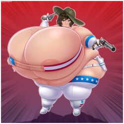 1girls 2023 american_flag_bikini areola_slip areolae bbw belly belly_overhang big_belly big_breasts bikini breasts_bigger_than_head cowboy_hat cowgirl educabezon fat fat_arms fat_belly fat_female fat_fetish fat_thighs fat_woman female firearm footwear gun handgun heel_boots human hyper hyper_breasts large_belly light-skinned_female light_skin morbidly_obese morbidly_obese_female obese obese_female overweight overweight_female pale_skin revolver ssbbw stretched_clothing thick_thighs thighs weapon weight_gain wide_hips