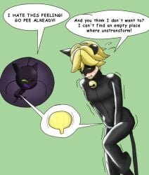 adrien_agreste bodysuit cat_noir chat_noir eye_mask full_bladder have_to_pee miraculous_ladybug need_to_pee omorashi papergami superhero