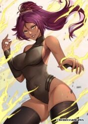 shihouin yoruichi from bleach by beneceadraws