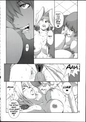 2002 2girls angry angry_expression angry_face angry_sex areolae armpits arms_up athletic athletic_female ayane_(doa) big_breasts biting_nipple black_and_white breasts busty comic dead_or_alive dead_or_alive_xtreme_beach_volleyball dialogue doujin doujinshi dress elbow_gloves erect_nipples female female_focus female_only female_pubic_hair grope groping groping_breasts hands_tied harem hourglass_figure kamitsuki_manmaru lei_fang lesbian lesbian_sex light-skinned_female light_skin long_hair monochrome nipple_biting nipple_pinch nipple_play nipple_tweak nipples nude nude_female nudity page_22 ponytail prisoner pubes pubic_hair pussy pussy_juice pussy_juice_drip sex sex_slave short_hair speech_bubble survivor!!_(dead_or_alive_xtreme_beach_volleyball)_(comic) sweat tagme tease teasing tied_up twerking undressed undressing undressing_another vagina wet_pussy wide_hips yuri