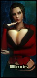 1girls 3d 3d_(artwork) alternate_breast_size big_breasts breasts breasts_bigger_than_head breasts_bigger_than_torso cleavage clothed elexis_sinclaire female female_only female_solo gigantic_breasts hourglass_figure huge_breasts large_breasts sin_(game) slim_waist solo solo_female top_heavy top_heavy_breasts vaako wide_hips